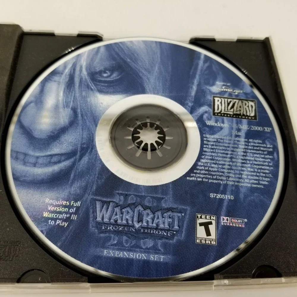 WarCraft III 3 Frozen Throne Expansion PC CD Rom Game Mac Windows 98+ 2003